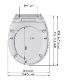 MKW MKW Euro 4000 WC-Sitz mit Deckel weiß m. Metallscharnier Slowclose   – AG00-0201
