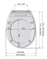 MKW MKW Euro 4000 WC-Sitz mit Deckel weiß m. Metallscharnier Slowclose   – AG00-0201