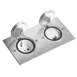 LEGRAND Deckelsatz 2x2-Modul Inox  – 089702