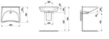 LAUFEN Laufen Rehab Waschtisch 66cm weiß mit Hahnloch   – H8106030001041