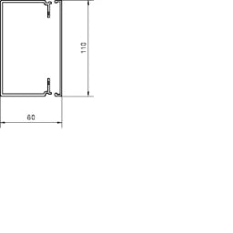 HAGER LF-Kanal halogenfrei LFH 60x110mm vweiß  – LFH6011009016