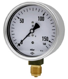JAKO Kapselfedermanom.Fig.2629 100 mm Dm. 0-100 mbar Anschl.unten Standardausf.   – 20000520001