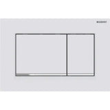GEBERIT GE Betaetigungsplatte Sigma20 2-Mengen weissmatt lackiert/glanzchrom, square   – 115.883.JT.1