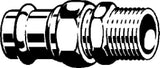VIEGA Viega Verschraubung mit SC Sanpress 2265 flachdichtend in 28mm x R1 Sibr   – 120 047