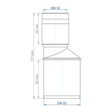 POLOPLAST PO Übergangsrohr POLO-KAL XS DN 50/32  – 102281
