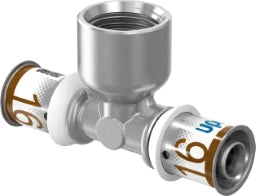 UPONOR Uponor S-Press PLUS T-Stück m. Innengew. 16-Rp1/2"FT-16   – 1070595