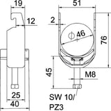 OBO Bügelschelle 2056 40-46mm Stahl tauchfeu erverzinkt  – 1186742