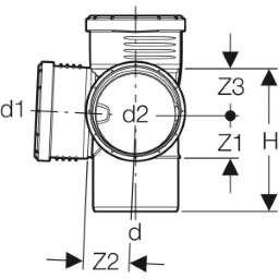GEBERIT GE Silent-PP Eckabzweiger 87,5 Gr. d125/110/110 mm   – 390.662.14.1