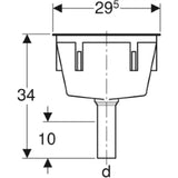 GEBERIT GE Trichter rechteckig 50mm, grau, PP   – 352.389.08.1