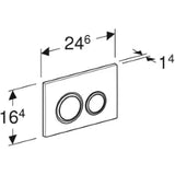 GEBERIT GE Betaetigungsplatte Sigma50 2-Mengen Glas weiss, round   – 115.884.SI.1