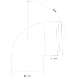 POLOPLAST PO Bogen POLO-KAL 3S DN 160/87Grad  – 102555