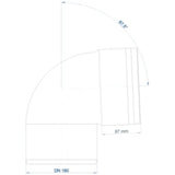 POLOPLAST PO Bogen POLO-KAL 3S DN 160/87Grad  – 102555