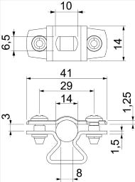 OBO Abstandschelle mit Langloch 12-14mm Stah l galvanisch verzinkt  – 1362758
