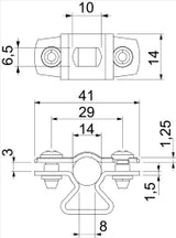 OBO Abstandschelle mit Langloch 12-14mm Stah l galvanisch verzinkt  – 1362758
