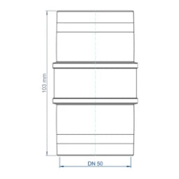 POLOPLAST PO Überschiebmuffe POLO-KAL XS DN 50  – 102312