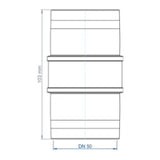 POLOPLAST PO Überschiebmuffe POLO-KAL XS DN 50  – 102312