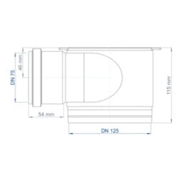 POLOPLAST PO Deckendose POLO-KWL DN 125/2x75  – 03485