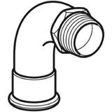 GEBERIT GE Mapress C-Stahl Uebergangsbogen 90 Gr. d42mm x R1 1/2 verzinkt  – 23510