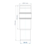 POLOPLAST PO Langmuffe POLO-KAL XS DN 50  – 102332