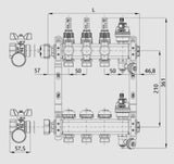 VOGEL&NOOT VoNo Floortec Edelstahlverteiler AFC-V f. 7 HK   – F7MCSD074AKAC70