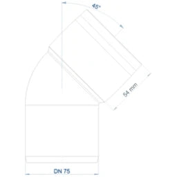 POLOPLAST PO Bogen POLO-KAL 3S DN 75/45Grad  – 102522