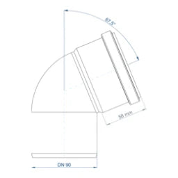 POLOPLAST PO Bogen POLO-KAL NG DN 90/67Grad   – 02173