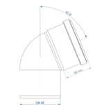POLOPLAST PO Bogen POLO-KAL NG DN 90/67Grad   – 02173