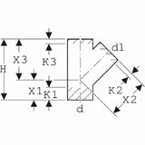 GEBERIT GE PE Abzweiger fuer waagrechten Einbau 45 Gr. d 125/63mm 368120   – 368.120.16.1