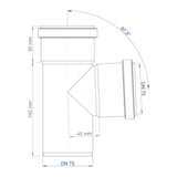 POLOPLAST PO Abzweig POLO-KAL NG DN 75/75/87Grad   – 02223