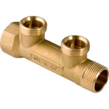 GEBERIT GE Mepla Verteiler Messing 3-fach R1 x G3/4 x Rp1 ohne Anschlussnippel   – 613.423.00.1