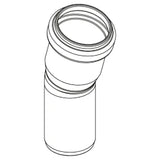 REHAU RAUPIANO PLUS Bogen DN 32, 15 Grad   – 11326001001