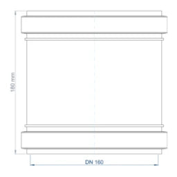 POLOPLAST PO Überschiebmuffe POLO-KAL NG DN 160   – 02316