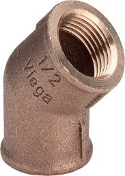 VIEGA Viega Bogen 45 Grad 3120 in Rp1 Rotguss  – 320 652
