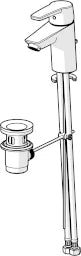 HANSA Hansa Polo Neu WT-Armatur mit Ablaufgarnitur, chrom  – 5140 2293