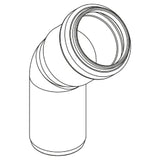 REHAU RAUPIANO PLUS Bogen DN 32, 45 Grad   – 11326041001
