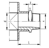 FISCHER GEORG GF Übergangsnippel PP-H d 32x1" AG   – 727910508