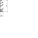 HAGER Sockelleistenkanal-UT aus PVC SL 20x80mm  – SL200801