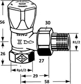 HEIMEIER Heimeier Mikrotherm HK-Ventil 1/2" Eckform  – 0121-02.500