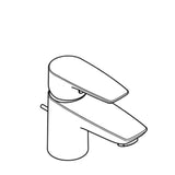 KLUDI Kludi Pure&Solid WT-Einhandmischer 60 DN15 mit Ablaufgarnitur   – 343850575