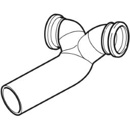 GEBERIT GE PE Doppelbogen f.Wandkl. 90 Gr. waagr.Montage d 90/110mm 367485   – 367.485.16.1