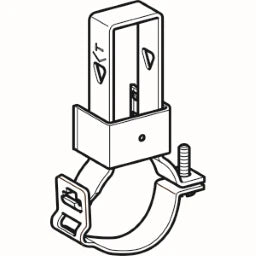 GEBERIT GE Pluvia Rohrschelle verstellbar d200mm, zu Tragschiene   – 370.861.26.1