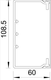 OBO Wand- und Deckenkanal mit Bodenlochung 6 0x110x2000 Polyvinylchlorid reinweiß RAL  – 6191215