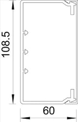 OBO Wand- und Deckenkanal mit Bodenlochung 6 0x110x2000 Polyvinylchlorid reinweiß RAL  – 6191215
