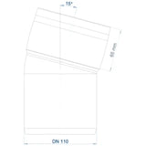 POLOPLAST PO Bogen POLO-KAL 3S DN 110/15Grad  – 102530