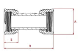 NORDS Nords Muffe R-201 1/4" Wkst.1.4404 / 316L  – 11-0201-02