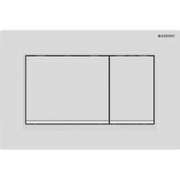 GEBERIT GE Betaetigungsplatte Sigma20 2-Mengen Kunststoff, mattweiss, square   – 115.883.01.1