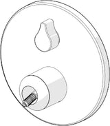 HANSA Hansa Genesis Fertigmontage-Set für Wanne und Brause, rund,  chrom  – 8260 9060