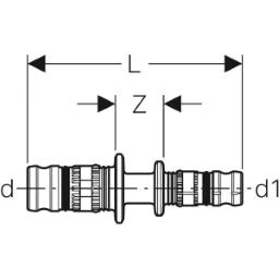 GEBERIT GE Mepla Reduktion PVDF d63 x 40mm   – 627.653.00.5