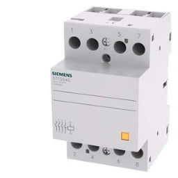SIEMENS INSTA-Schütz mit 4 Schließern Kontakt fü r AC 230V, 400V 40A Ansteuerung AC 230V  – 5TT50400