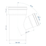 POLOPLAST PO Abzweig POLO-KAL NG DN 160/110/67Grad   – 02243